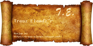 Tresz Elemér névjegykártya