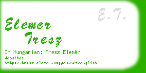 elemer tresz business card
